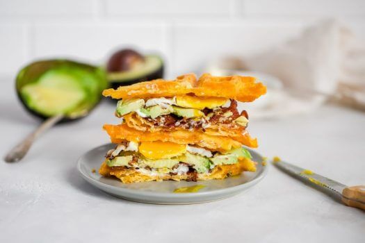 Breakfast Chaffle Sandwich Featured
