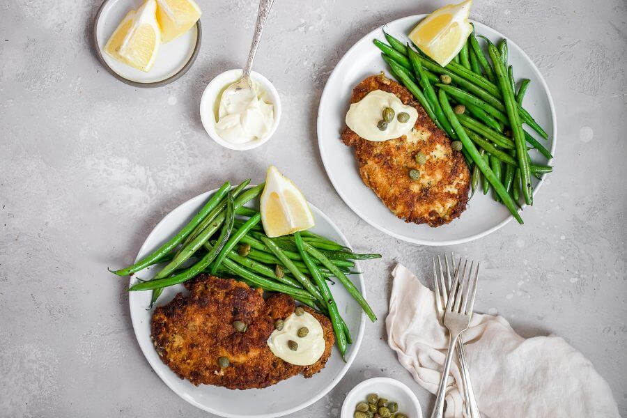 Keto Schnitzel with Green Beans