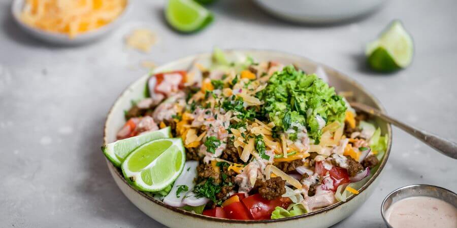 Keto Taco Salad w- Salsa &amp; Guac Second
