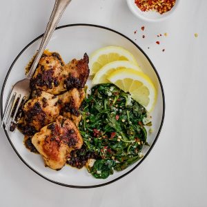 Asado Chicken with Spinach Featured