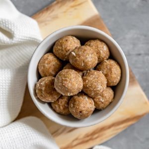 Keto Almond Protein Breakfast Balls Featured