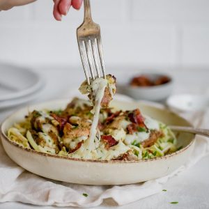 Keto Cheeesy Bacon Ranch Chicken Featured