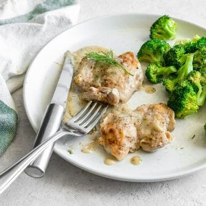 Keto Chicken & Broccoli with Dill Sauce Featured