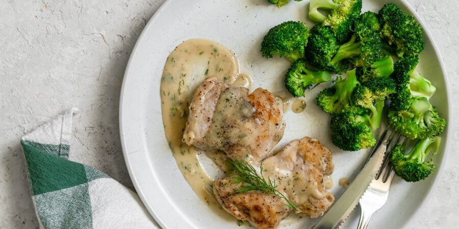 Keto Chicken Broccoli with Dill Sauce Second