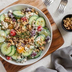 Keto Cucumber Walnut Salad Featured