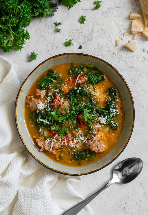 Keto Instant Pot Tuscan Soup - Ruled Me