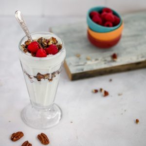 Keto Yogurt Granola Bowl Featured