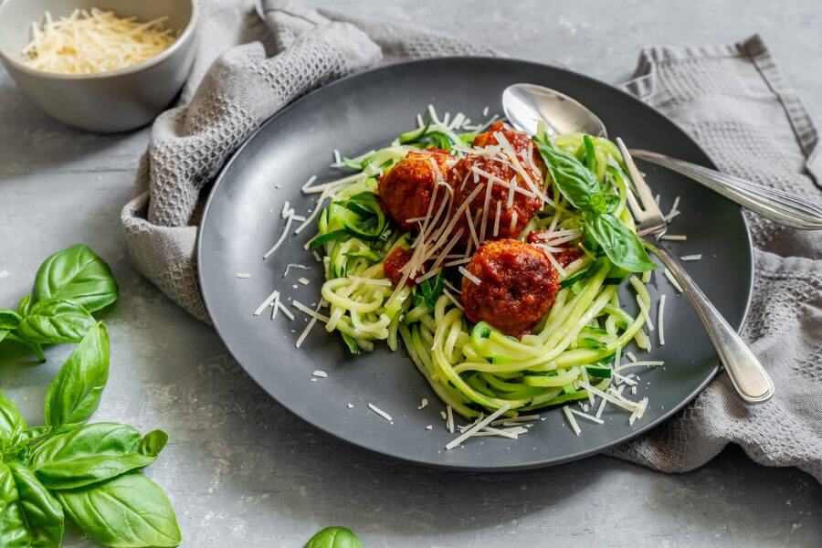 Keto Turkey Meatballs and Zoodles