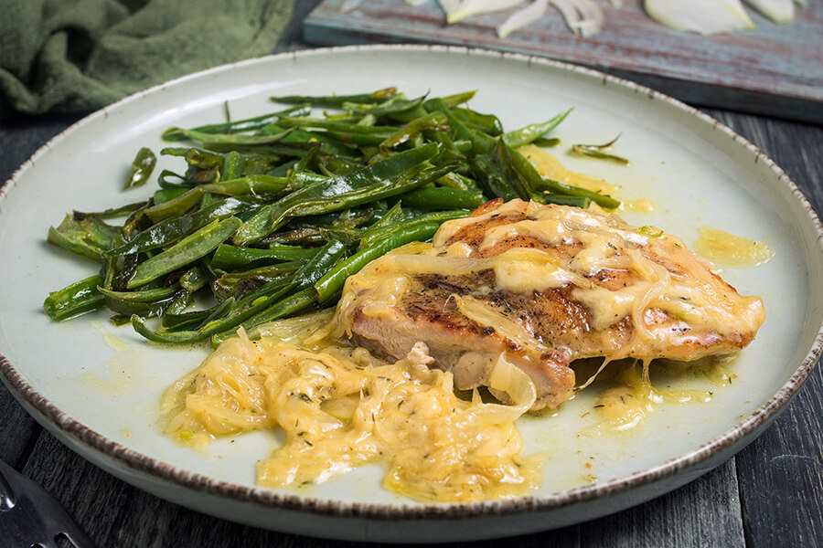 Keto French Onion Chicken with Green Beans