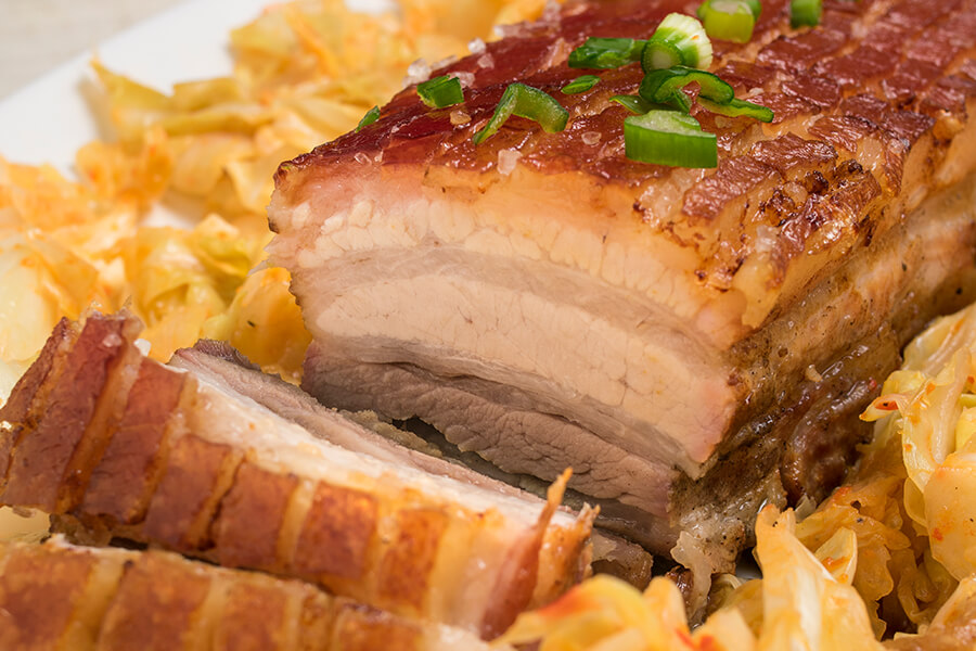 Chinese Keto Pork Belly with Spicy Cabbage