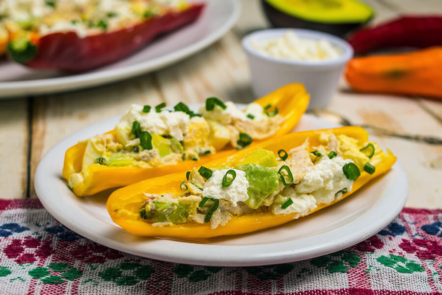 Avocado Cobb Salad Stuffed Peppers