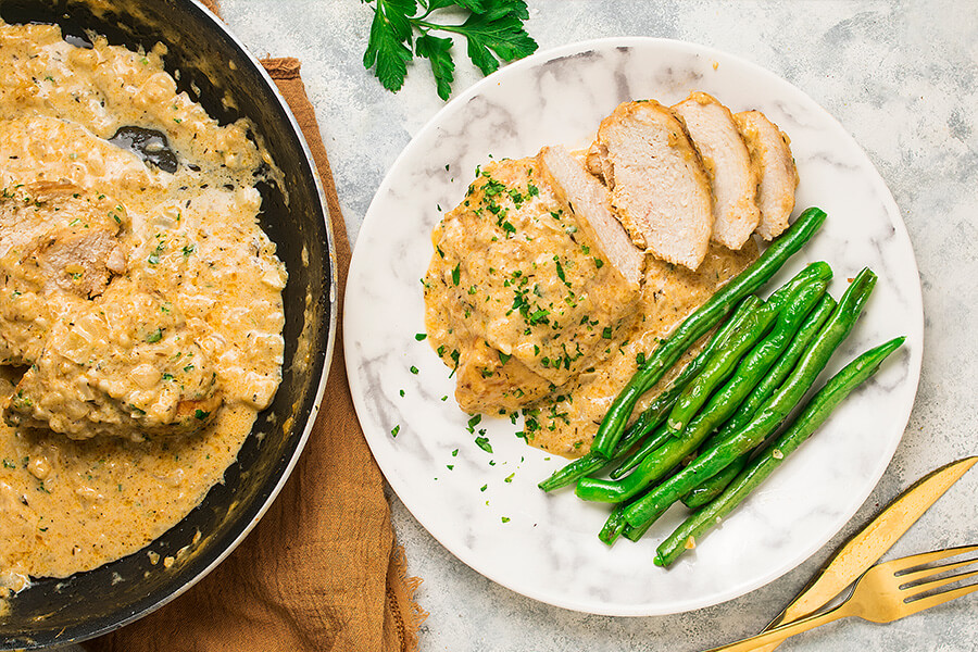 Creamy Dijon Chicken with Green Beans